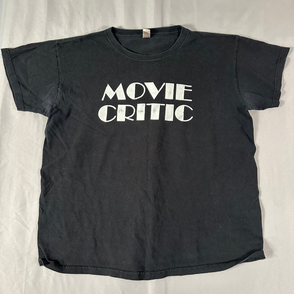 Hollywood Cinema Cafe Movie Critic Graphic T-Shirt‎ Black Anvil Mens Large